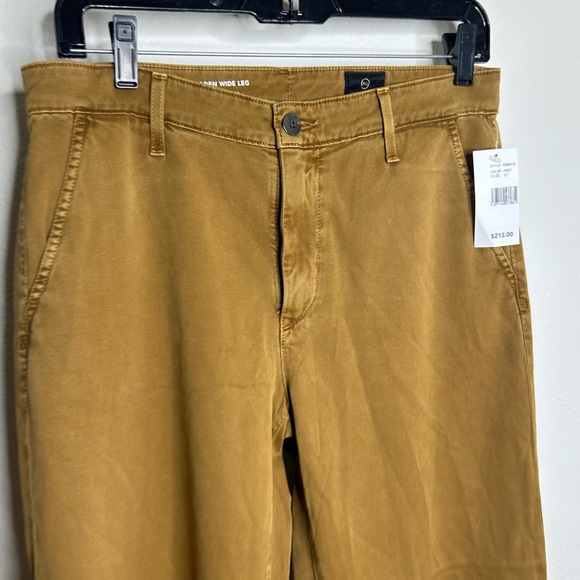 NWT AG Caden Wide Leg Tailored Trouser Pant Tan Size 27 - Picture 10 of 15